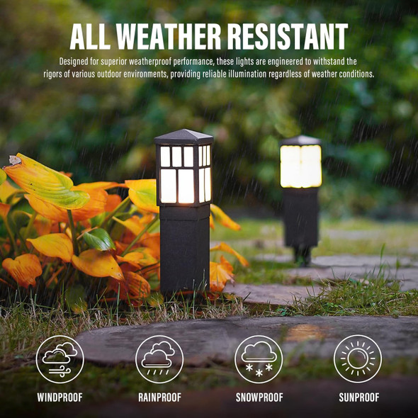 Low Voltage Landscape Lighting 6Pack Outdoor Square Bollard Path Lights Led Landscape Pathway Lighting 0.6W 3200K Warm White Light For Walkway Yard Backyard Lawn Garden (6) Low Voltage Landscape Lighting 6Pack Outdoor Square Bollard Path Lights Led Landscape Pathway Lighting 0.6W 3200K Warm White Light For Walkway Yard Backyard Lawn Garden (6)