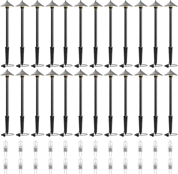 Low Voltage Pathway Lights Outdoor Landscape Lighting 10W 25 Lumen 2700K Die-Cast Aluminum Housing 12V Garden Halogen Path Lights For Walkway Patio Yard Lawn 6Pack Low Voltage Pathway Lights Outdoor Landscape Lighting 10W 25 Lumen 2700K Die-Cast Aluminum Housing 12V Garden Halogen Path Lights For Walkway Patio Yard Lawn 6Pack