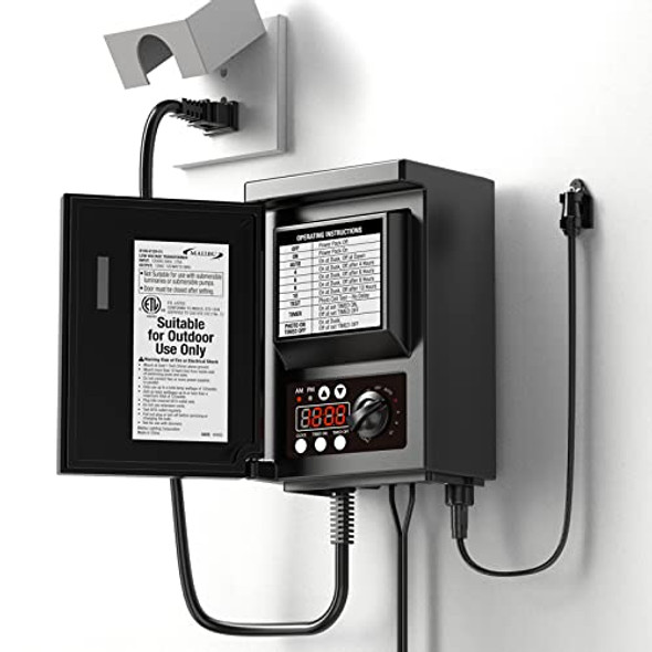 Low Voltage Transformer 120 Watt For Outdoor Landscape Lighting With Photocell Sensor Timer And Weather Shield For Spotlight Floodlight Garden Pathway Light 120V Ac To 12V Ac Low Voltage Transformer 120 Watt For Outdoor Landscape Lighting With Photocell Sensor Timer And Weather Shield For Spotlight Floodlight Garden Pathway Light 120V Ac To 12V Ac