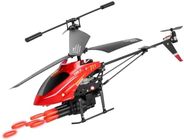 Vevor Rc Helicopter 2.4Ghz Flying Remote Control Helicopter With Shooting Mode 3.5 Channel Rc Airplane For Kid Altitude Hold One-Key Takeoff/Landing & Led Lights Toys For Kids