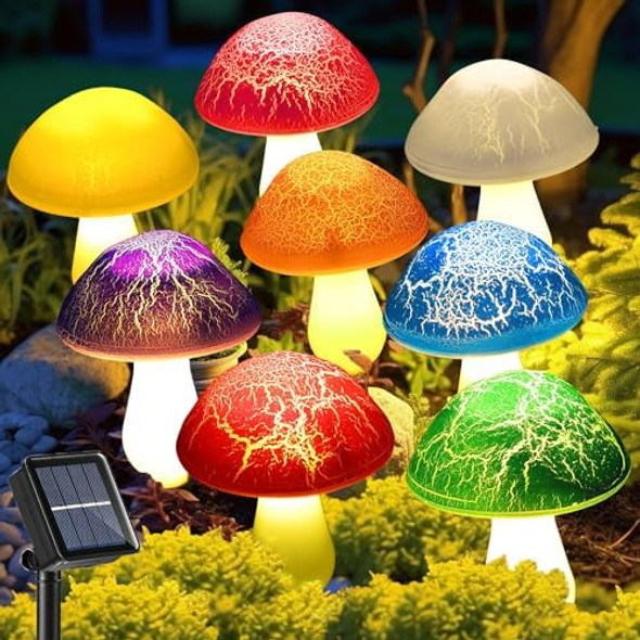 Solar Garden Decor Lights 8 Crack Mushrooms Outdoor Decor Stake Lights Waterproof Solar Pathway Light Gardening s For Garden Gnomes Backyard Flower Bed Christmas Decorations Solar Garden Decor Lights 8 Crack Mushrooms Outdoor Decor Stake Lights Waterproof Solar Pathway Light Gardening s For Garden Gnomes Backyard Flower Bed Christmas Decorations
