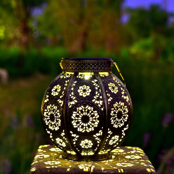 Moroccan Garden Solar Lanterns {Set Of 2} Bohemian Landscape Solar Lights Outdoor Waterproof For Yard Pathway Patio Tree Table Decor (Bronze) Moroccan Garden Solar Lanterns {Set Of 2} Bohemian Landscape Solar Lights Outdoor Waterproof For Yard Pathway Patio Tree Table Decor (Bronze)