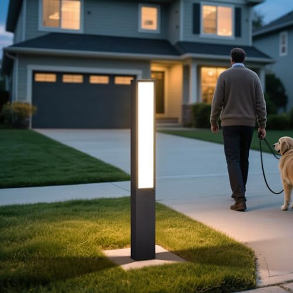 Landscape Path Light Outdoor Modern Luxury Led Bollard Lighting Ip65 Waterproof Floor Lamps For Garden Pathway Walkway Countyard Driveway Decoration