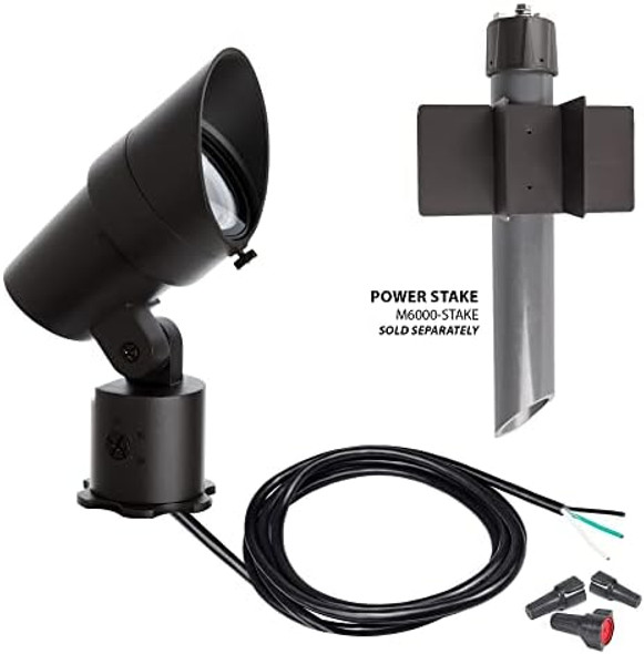 Wac Landscape Lighting Led 120V Line Voltage Medium Size Accent Light With Adjustable Beam Angle And Integral Brightness Control 3000K Warm White Built-In Led In Black Wac Landscape Lighting Led 120V Line Voltage Medium Size Accent Light With Adjustable Beam Angle And Integral Brightness Control 3000K Warm White Built-In Led In Black