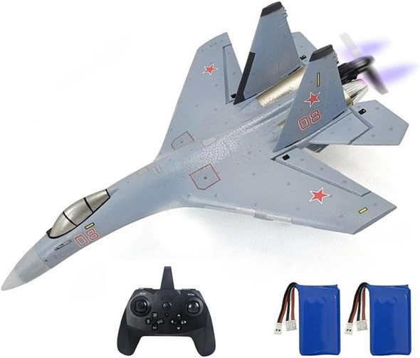 Rc Airplane For Adult Su35 Jet 4Ch Remote Control Plane Rtf Tail Motor Aircraft 3D / 6G Stunt Function Fixed Wing Glider Brushless Motor Simulation Fighter Beginners 2 Batteries (Gray) Rc Airplane For Adult Su35 Jet 4Ch Remote Control Plane Rtf Tail Motor Aircraft 3D / 6G Stunt Function Fixed Wing Glider Brushless Motor Simulation Fighter Beginners 2 Batteries (Gray)