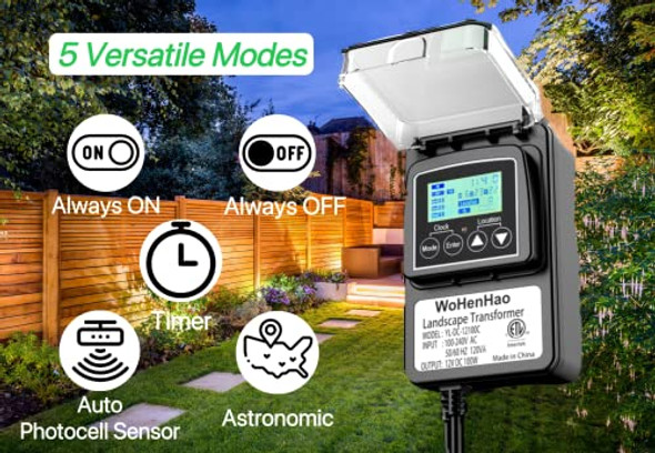 100W Low Voltage Lighting Transformer For 12V Dc Output Low Voltage Landscape Lights 100-240V Ac To 12V Dc Output Landscape Lights Transformer With Astronomic Timer 100W Low Voltage Lighting Transformer For 12V Dc Output Low Voltage Landscape Lights 100-240V Ac To 12V Dc Output Landscape Lights Transformer With Astronomic Timer