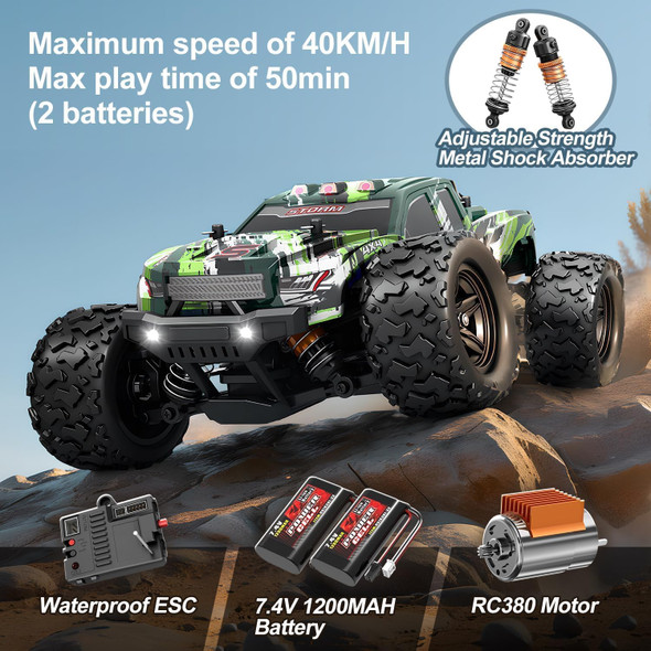 1:18 All Terrain Rc Car For Adults & Boys (18305) 4Wd Off-Road Rc Truck High Speed Fast 40+ Kph 4X4 Waterproof Remote Control Car With 2 Rechargeable Batteries 1:18 All Terrain Rc Car For Adults & Boys (18305) 4Wd Off-Road Rc Truck High Speed Fast 40+ Kph 4X4 Waterproof Remote Control Car With 2 Rechargeable Batteries