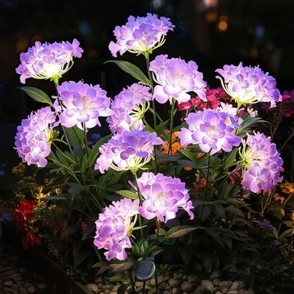 Garden Lights Solar Flower Light Led Solar Powered Outdoor Light Decor For Path Yard Walkway Patio Balcony Lawn Hydrangea Artificial Flower (Purple 2) Garden Lights Solar Flower Light Led Solar Powered Outdoor Light Decor For Path Yard Walkway Patio Balcony Lawn Hydrangea Artificial Flower (Purple 2)
