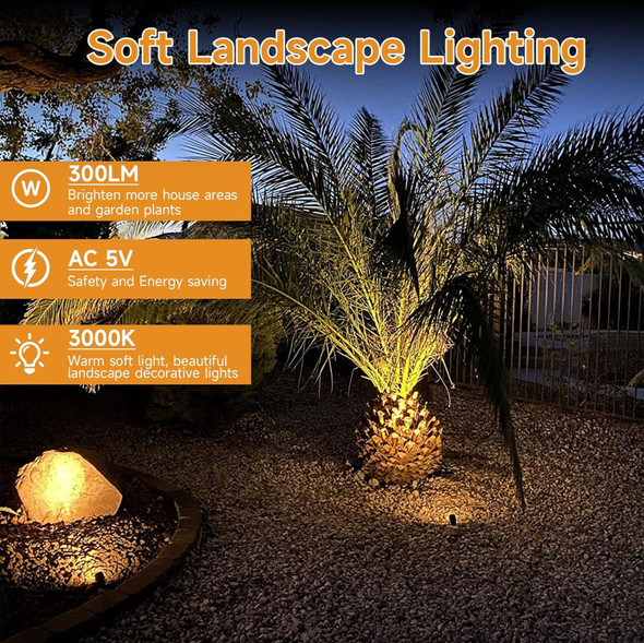 Outdoor Spotlights With Transformer 4 Pack Low Voltage Landscape Lighting 3000K Warm White Ip65 Waterproof Plug In Led Spot Lights For Backyard Garden Tree Driveway Yard House Outdoor Spotlights With Transformer 4 Pack Low Voltage Landscape Lighting 3000K Warm White Ip65 Waterproof Plug In Led Spot Lights For Backyard Garden Tree Driveway Yard House