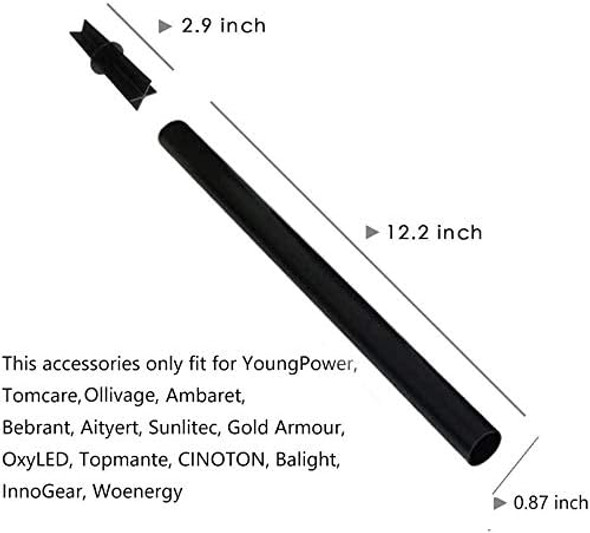 Youngpower Plastic Pole Extension And Joint Kits Connector For Solar Flame Torches 12" Extension Makes Tiki Torches Taller 4 Pack(Only For Youngpower Lager Solar Touch) Youngpower Plastic Pole Extension And Joint Kits Connector For Solar Flame Torches 12" Extension Makes Tiki Torches Taller 4 Pack(Only For Youngpower Lager Solar Touch)