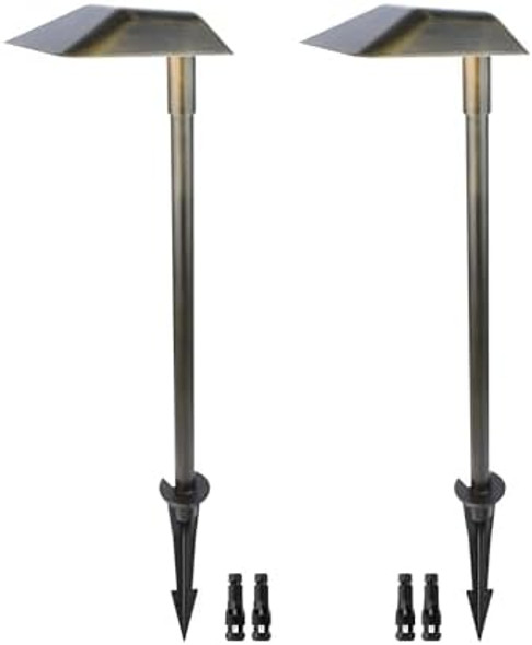 Low Voltage Pathway Lights Wired Brass Finish Hard Wired Led Landscape Lights Outdoor Waterproof With Connectors For Walkway Driveway Pathway 3W 3000K Super Bright Pack Of 2 Low Voltage Pathway Lights Wired Brass Finish Hard Wired Led Landscape Lights Outdoor Waterproof With Connectors For Walkway Driveway Pathway 3W 3000K Super Bright Pack Of 2