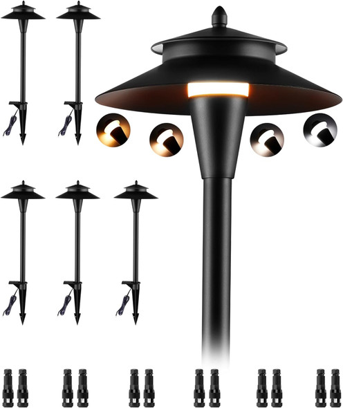 Pathway Lights Low Voltage 5W 2200K/2700K/3000K/4000K/5000K 20 Inch Black 12V Led Wired Low Voltage Landscape Lighting For Outdoor Yard Garden Walkway Driveway Pathway Path Etl Pack Of 6 Pathway Lights Low Voltage 5W 2200K/2700K/3000K/4000K/5000K 20 Inch Black 12V Led Wired Low Voltage Landscape Lighting For Outdoor Yard Garden Walkway Driveway Pathway Path Etl Pack Of 6