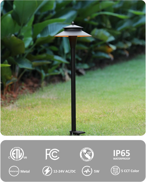 Pathway Lights Low Voltage 5W 2200K/2700K/3000K/4000K/5000K 20 Inch Black 12V Led Wired Low Voltage Landscape Lighting For Outdoor Yard Garden Walkway Driveway Pathway Path Etl Pack Of 6 Pathway Lights Low Voltage 5W 2200K/2700K/3000K/4000K/5000K 20 Inch Black 12V Led Wired Low Voltage Landscape Lighting For Outdoor Yard Garden Walkway Driveway Pathway Path Etl Pack Of 6