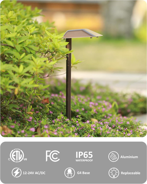 Landscape Path Lights Low Voltage 2Pk Bronze Work With Replaceable 5W 3000K Led G4 Bulb And Connectors 12V Wired Landscape Lighting For Outdoor Pathway Driveway Garden Aluminum Landscape Path Lights Low Voltage 2Pk Bronze Work With Replaceable 5W 3000K Led G4 Bulb And Connectors 12V Wired Landscape Lighting For Outdoor Pathway Driveway Garden Aluminum