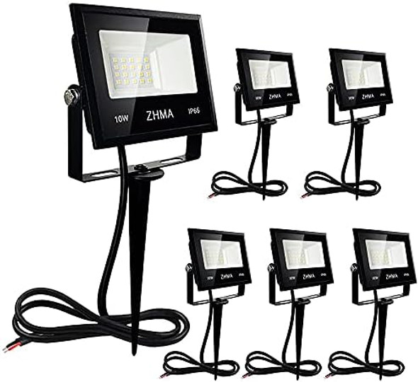 10W Low Voltage Landscape Lights 12V Led Outdoor Spotlight Bowfishing Lights3000K Warm White Light Landscape LightingIp66 Waterproof Spotlight For YardGarden(6 Pack)