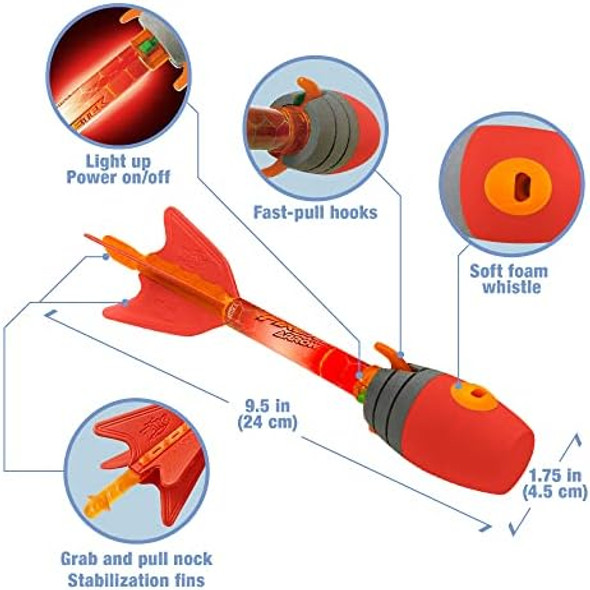 Zing Firetek Arrow Refill Pack 4X Light Up Whistling Arrows For Long Range Outdoor Play With Friends And Family For Ages 14 And Up Zing Firetek Arrow Refill Pack 4X Light Up Whistling Arrows For Long Range Outdoor Play With Friends And Family For Ages 14 And Up