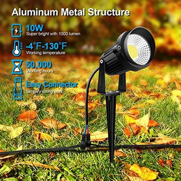 Zuckeo Low Voltage Landscape Lights Led Landscape Lighting With Connectors 10W 12V 24V Outdoor Spotlights Waterproof Garden Flood Pathway Yard Lights 1000Lm Daywhite Light(10Pack With Connector) Zuckeo Low Voltage Landscape Lights Led Landscape Lighting With Connectors 10W 12V 24V Outdoor Spotlights Waterproof Garden Flood Pathway Yard Lights 1000Lm Daywhite Light(10Pack With Connector)