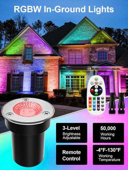 Zuckeo Rgb Low Voltage Landscape Lights Led Color Changing Well Lights Outdoor In Ground Light Waterproof Accent Spotlights 12-24V Landscape Lighting For Yard Garden Pathway(8Pack With Connectors) Zuckeo Rgb Low Voltage Landscape Lights Led Color Changing Well Lights Outdoor In Ground Light Waterproof Accent Spotlights 12-24V Landscape Lighting For Yard Garden Pathway(8Pack With Connectors)