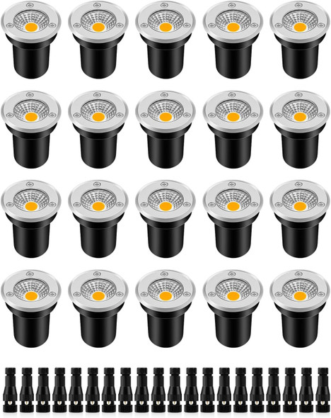 Zuckeo Low Voltage Landscape Lighting Rgb Well Lights Landscape Led In Ground Light Outdoor Color Changing Landscape Lights 12-24V Accent Spotlight For Yard Garden Pathway (20Pack With Connectors) Zuckeo Low Voltage Landscape Lighting Rgb Well Lights Landscape Led In Ground Light Outdoor Color Changing Landscape Lights 12-24V Accent Spotlight For Yard Garden Pathway (20Pack With Connectors)