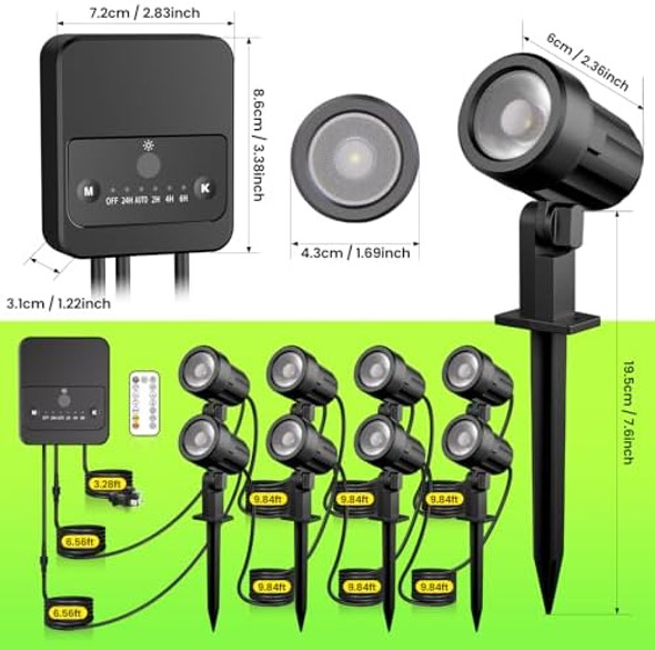Zzxx Led Landscape Lighting Kit120V Landscape Lights With Photocell Sensor 2700K-6500K Ip66 Waterproof Spotlights Outdoor With Remote Control For Yard House Garden Pathway Tree (8 Pack) Zzxx Led Landscape Lighting Kit120V Landscape Lights With Photocell Sensor 2700K-6500K Ip66 Waterproof Spotlights Outdoor With Remote Control For Yard House Garden Pathway Tree (8 Pack)