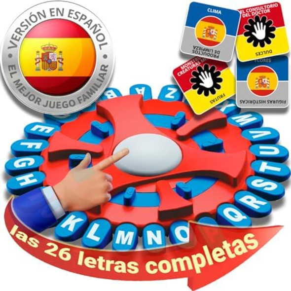 Aodomis 26 Teclas Basta Juego De Mesa, Juegos De Mesa En Español, Spanish Games, Quick Thinking Letter Pressing Word Game, A Great Board Game For Family And Friends (Mx)
