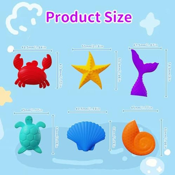 Aokeleilei Fidget Sensory Toys For Kids & Adults With Autism Adhd: 6-Pack Silent Marine Animal Anxiety Relief Items, Quiet Fidgets & Worry Stones For Classroom Prizes, s Aokeleilei Fidget Sensory Toys For Kids & Adults With Autism Adhd: 6-Pack Silent Marine Animal Anxiety Relief Items, Quiet Fidgets & Worry Stones For Classroom Prizes, s