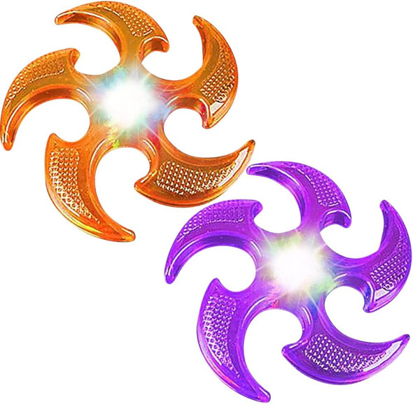 Artcreativity Light Up Flyers Set Pack Of 2 Flying Ninja Stars For Kids Light Up Flying Toys With Batteries Fun Summer Toy And For Kids Orange And Purple Stars Artcreativity Light Up Flyers Set Pack Of 2 Flying Ninja Stars For Kids Light Up Flying Toys With Batteries Fun Summer Toy And For Kids Orange And Purple Stars