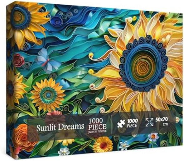 Bboldin Sunflower Puzzles For Adults 1000 Pieces, Colorful Flower 3D Plant Jigsaw Puzzles Nature, Christian Beautiful Paper Floral Garden Puzzle Bboldin Sunflower Puzzles For Adults 1000 Pieces, Colorful Flower 3D Plant Jigsaw Puzzles Nature, Christian Beautiful Paper Floral Garden Puzzle