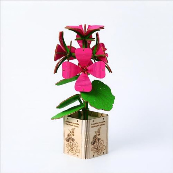 Bennama 3D Wooden Puzzles Gardening Series Geranium Model Building Diy Science Kit Birthday For Adults & Teens Bennama 3D Wooden Puzzles Gardening Series Geranium Model Building Diy Science Kit Birthday For Adults & Teens