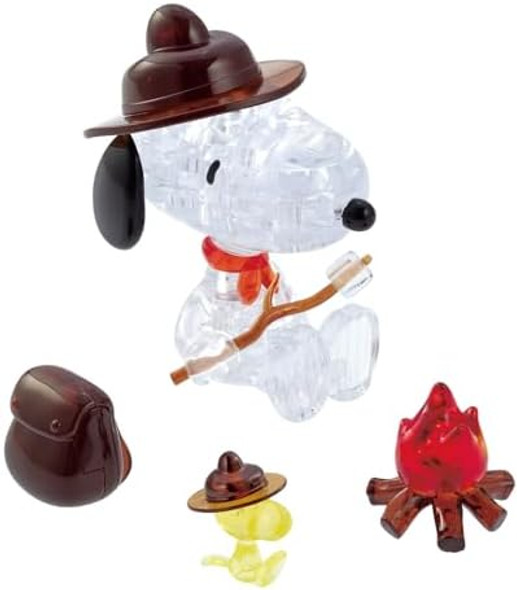 Bepuzzled, Peanuts Snoopy Campfire Original 3D Crystal Puzzle, Perfect For Puzzlers Ages 12 And Up, Challenging To Complete And Beautiful To Display, Collect Them All