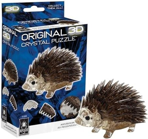 Bepuzzled, Hedgehog Original 3D Crystal Puzzle, Perfect For Puzzlers Ages 12 And Up, Challenging To Complete And Beautiful To Display, Collect Them All