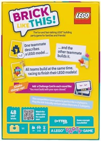Bezzerwizzer Brick Like This The Official Lego Party Game - A Fast, Fun Building Game For Families, Kids, Teens & Adults, Ages 7+, 2-8 Players, 15 Minute Playtime