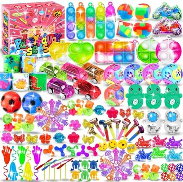 Bicman 150Pcs Party Favors For Kids 3-5 4-8, Fidget Toys Pack, Goodie Bag Stuffers, Carnival Prizes, Treasure Box, Filler Stuffers Toys For Classroom