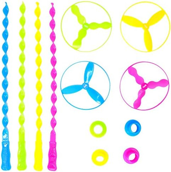 Big Mo'S Toys Flying Discs - Twist Disc Flyer Saucers With Launchers For Party Favors And Prizes Outdoor Toy - 40 Sets Big Mo'S Toys Flying Discs - Twist Disc Flyer Saucers With Launchers For Party Favors And Prizes Outdoor Toy - 40 Sets
