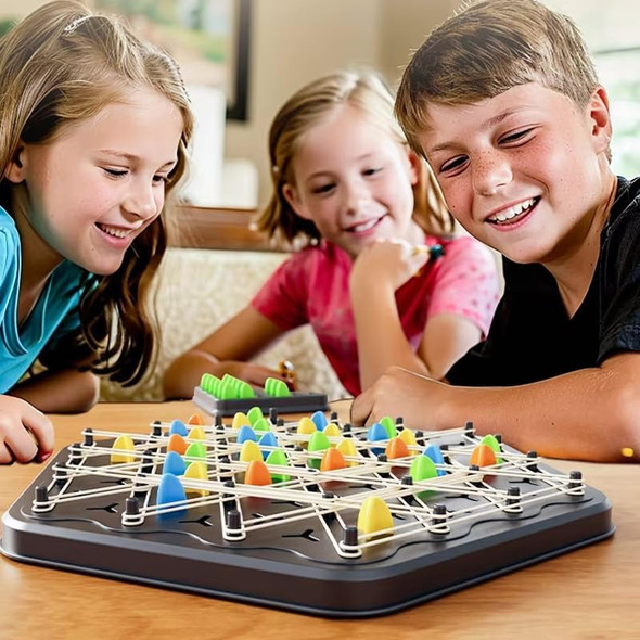 Bihne Chess Triangle Triggle Rubber Strategy Game – Fun And Engaging Board Game For All Ages – Perfect For Family Nights, Parties, And Strategic Thinkers – Durable And Portable Design