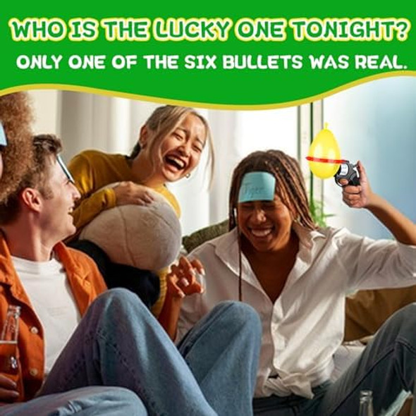 Bimoci Who Is The Lucky One Tonight Russian Roulette, Lucky Balloon Gun - Party Game - Fun Family Games - Lucky Games - Adult Games