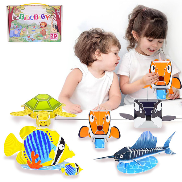 Bst3Cbaby 3D Animal Jigsaw Puzzles 3D Puzzles For Kids Ages 10-12, Fun 3-D Puzzles, 4D Puzzle Set, 3D Cartoon Puzzles For Kids, Educational Rompecabezas 3D Animal Puzzle