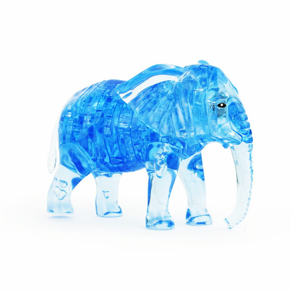 Btyyihex 3D Crystal Elephant Puzzle, Crystal Puzzle Brainteasers For Puzzlers Ages 16 And Up, 41Pcs(Blue)