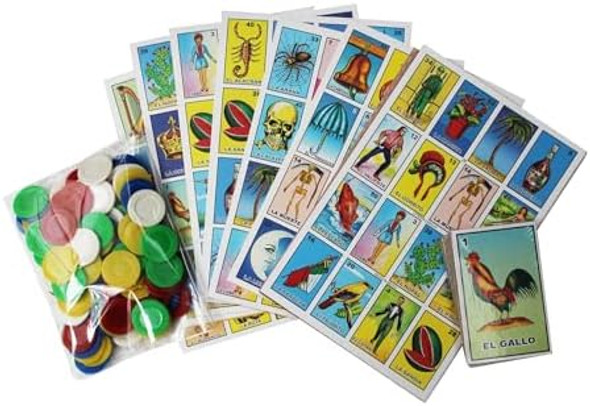 Caar Authentic Mexican Lotería – Traditional Bingo Game With 20 Boards, Deck, And 100 Chips, Educational, Perfect For Family Fun And Learning Spanish