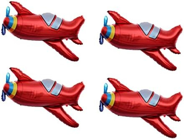 Chil 4 Pcs Large Red Airplane Helicopter Plane Themed Party Supplies Decorations Kids Baby Shower Birthday Party Decorations(37X31Inch) Chil 4 Pcs Large Red Airplane Helicopter Plane Themed Party Supplies Decorations Kids Baby Shower Birthday Party Decorations(37X31Inch)