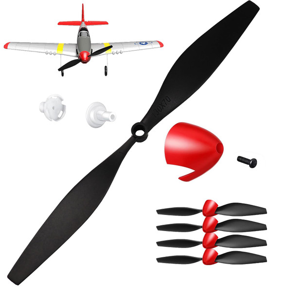 Chusike 5 Pcs Propellers For Rc Airplane, Propellers For P51 Mustang & P40 Warhawk Rc Plane, Red Nose Propellers Chusike 5 Pcs Propellers For Rc Airplane, Propellers For P51 Mustang & P40 Warhawk Rc Plane, Red Nose Propellers