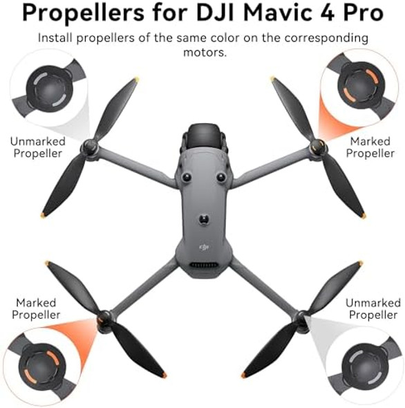 Craznick Mavic 4 Pro Propellers Blades - 8Pcs Props Quick Replacement Spare Part Low Noise Wings For Dji Mavic 4 Pro Drone Accessories Craznick Mavic 4 Pro Propellers Blades - 8Pcs Props Quick Replacement Spare Part Low Noise Wings For Dji Mavic 4 Pro Drone Accessories