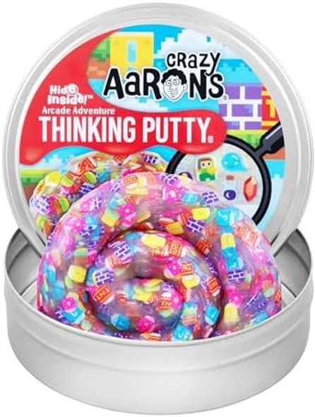 Crazy Aaron'S Thinking Putty - Arcade Adventure - Multi-Color Sensory Putty For Kids And Adults In A 4" Tin - Creative And Endless Fun, Stress Relief Therapy Toys, Never Dries Out - Made In Usa Crazy Aaron'S Thinking Putty - Arcade Adventure - Multi-Color Sensory Putty For Kids And Adults In A 4" Tin - Creative And Endless Fun, Stress Relief Therapy Toys, Never Dries Out - Made In Usa