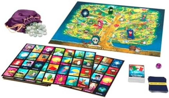 Deluxe Loteria Snakes And Ladders (Serpientes Y Escalera) With Loteria Classic Mexican Board Game