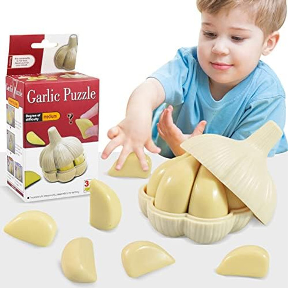 Deosdum 3D Garlic Puzzles For Kids, Pvc Space Sense Exercise 3D Garlic Puzzle Toy For Kids Children Birthday s