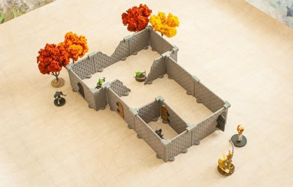Dirt Cheap Dungeons Mini Ruins Dungeon Kit - Dungeon Castle Cavern Dnd Terrain For Tabletop Rpgs, Dungeons & Dragons, Pathfinder, War Gaming, And More - By Dcd (21+Pcs, 0.6Sqft, 4Rooms)