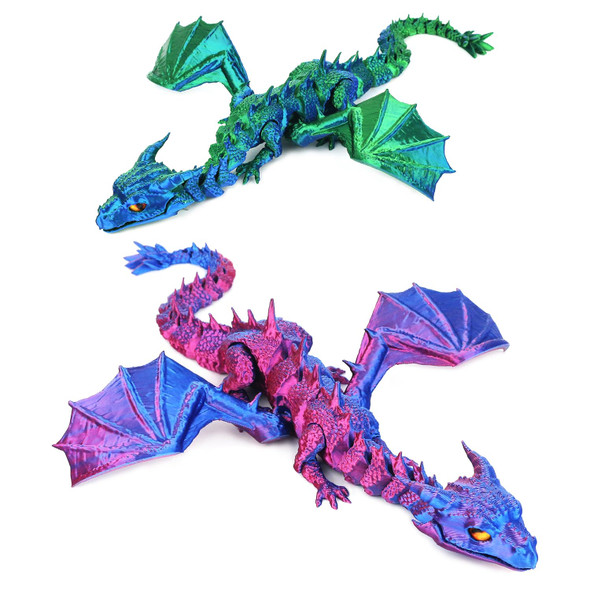 Emm-Mamalike 1 11.8-Inch Crystal Dragon With Movable Wing Joints, A And Unique Pressure Relief Toy, Decorated With A Simulated Eyeball Dragon Model (Purple/Green) (Green) (Green) Emm-Mamalike 1 11.8-Inch Crystal Dragon With Movable Wing Joints, A And Unique Pressure Relief Toy, Decorated With A Simulated Eyeball Dragon Model (Purple/Green) (Green) (Green)