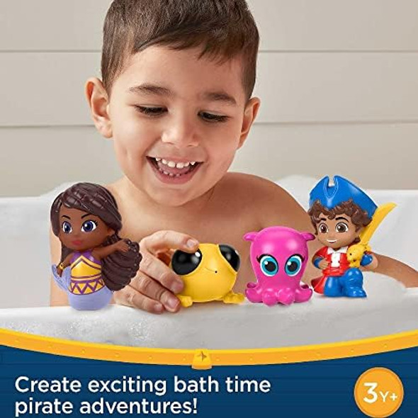 Fisher-Price Santiago Of The Seas Pirate Bath Squirters Toys With Santiago Kiko Lorelai & Cecilia For Preschool Kids Ages 3+ Years Fisher-Price Santiago Of The Seas Pirate Bath Squirters Toys With Santiago Kiko Lorelai & Cecilia For Preschool Kids Ages 3+ Years
