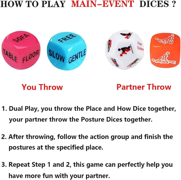 Fly-Love Funny Date Night Dice For Couples Valentine'S Day For Women Men Decider Dice Couple Game Dice For Girlfriend Boyfriend Wedding Anniversary Christmas Birthday s 16-Nd-46