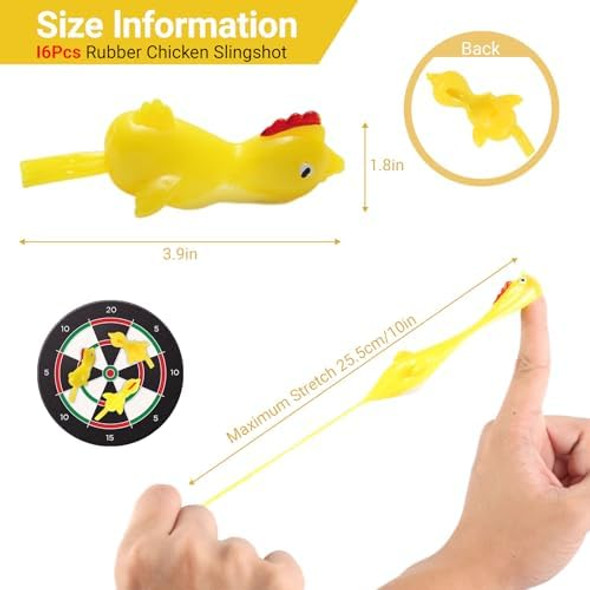 Fnqiank 50 Pcs Slingshot Chicken Rubber Chicken Game, Funny Stretchy Prank Gag Toys, Birthday Goodie Bag Filler, Classroom Prizes Party Favors Activity Fnqiank 50 Pcs Slingshot Chicken Rubber Chicken Game, Funny Stretchy Prank Gag Toys, Birthday Goodie Bag Filler, Classroom Prizes Party Favors Activity